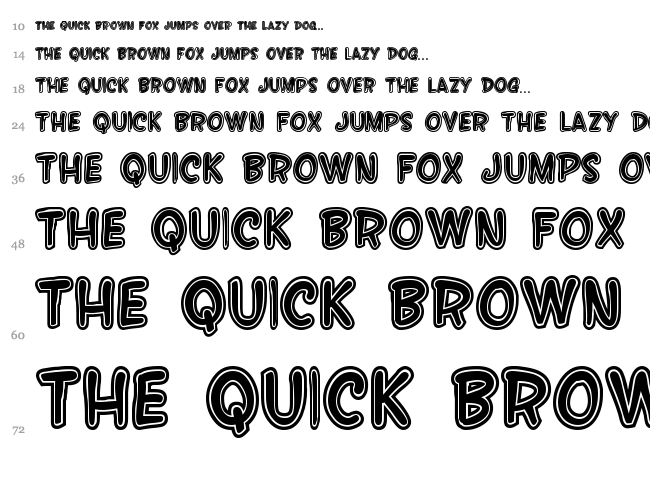 SF Wonder Comic font waterfall